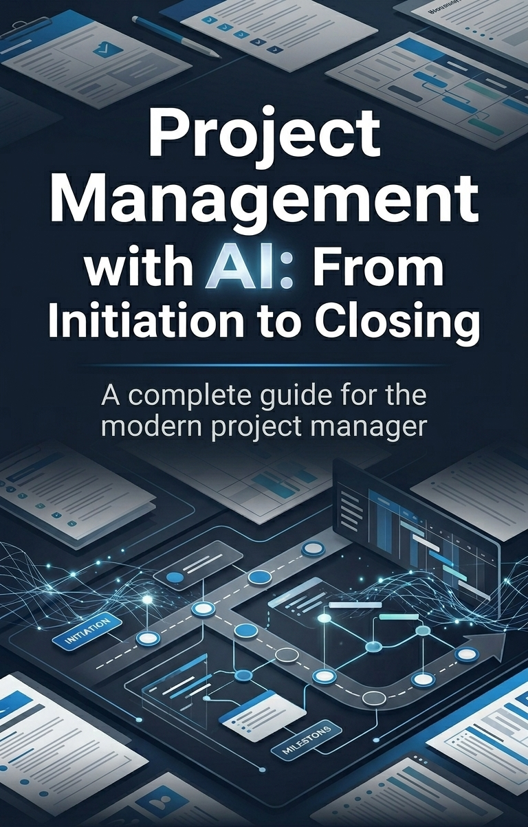 Project Management with AI: From Initiation to Closing — Book Cover